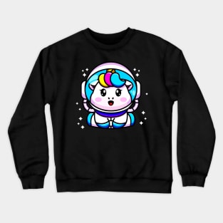 Cute Unicorn Astronaut Kawaii Chibi Children Crewneck Sweatshirt